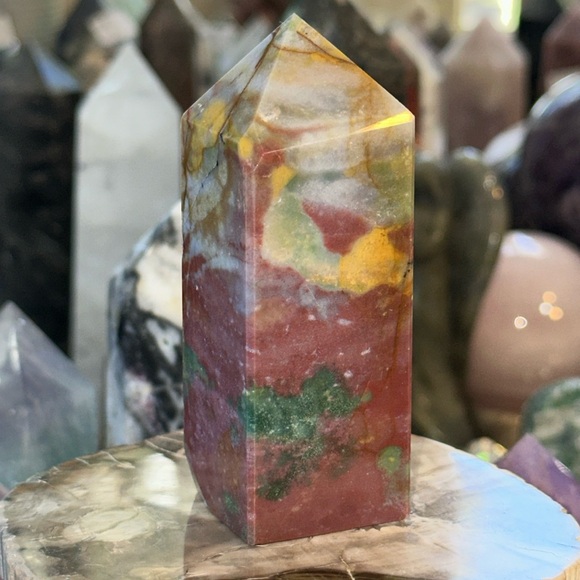 🎄SALE🎄 Ocean Jasper 4 Sided Crystal Point! - Picture 1 of 5